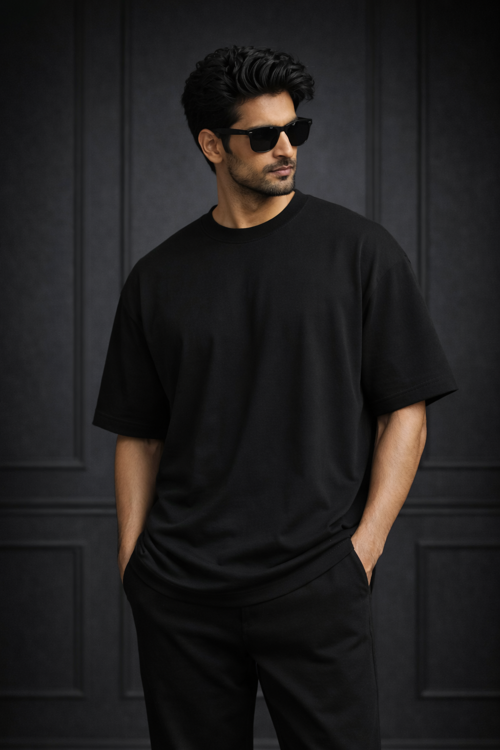Zwuri Men Solids Oversized Tee