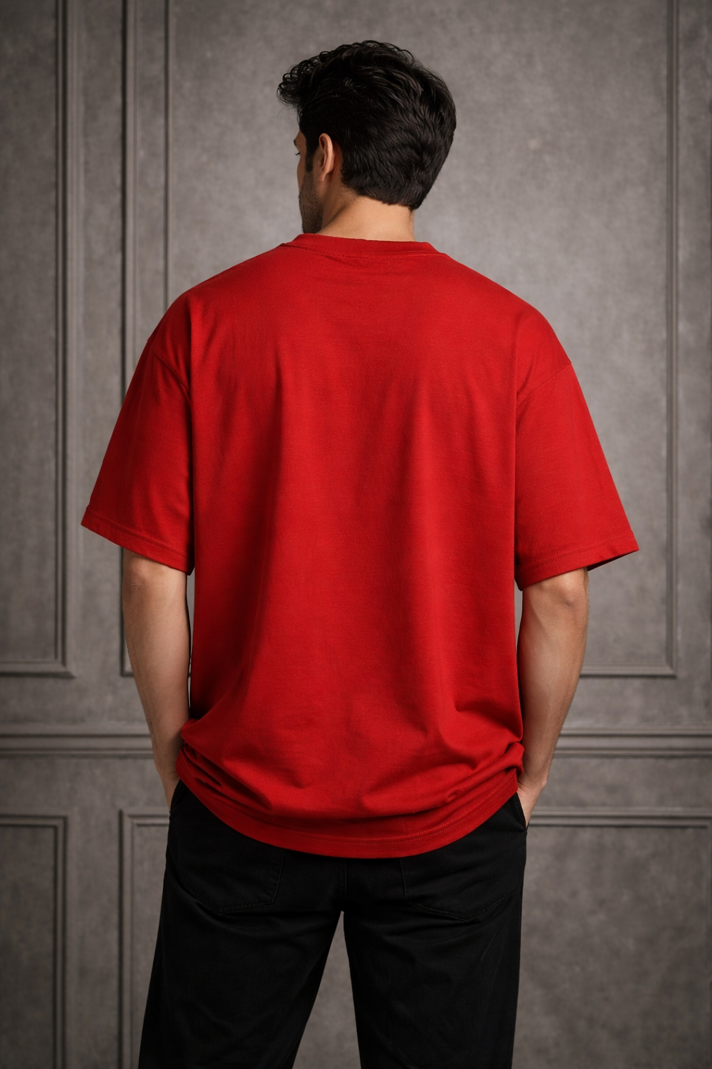 Zwuri Men Solids Oversized Tee