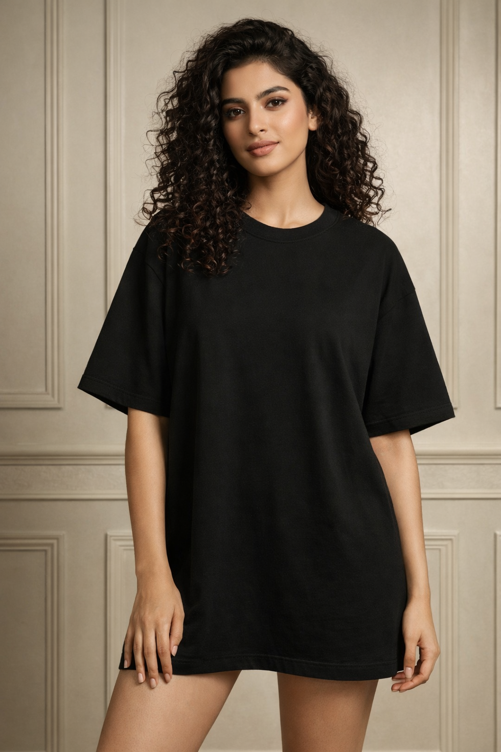 Zwuri Women Solids Oversized Tee