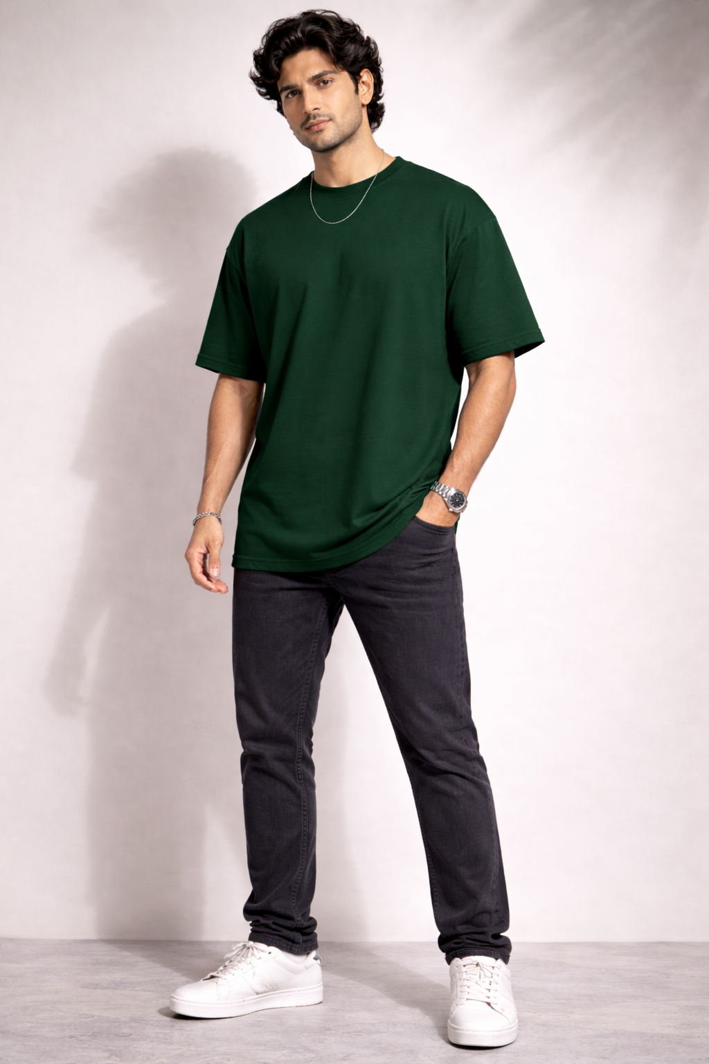 Zwuri Men Solids Oversized Tee