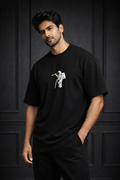 Zwuri Men Space Doodle Oversized Tee