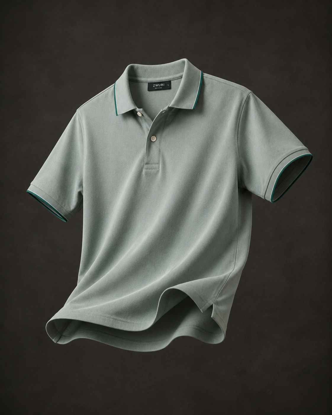 ZWURI Men’s Bird Eye Collared Polo T-Shirt