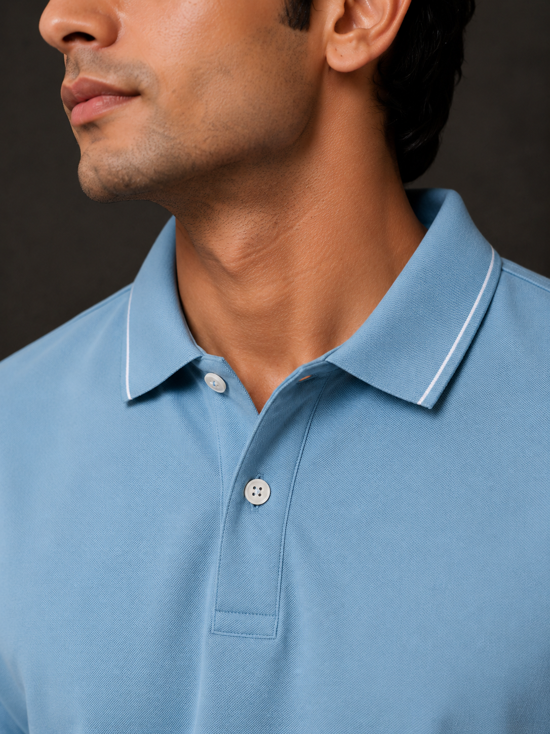 ZWURI Men’s Bird Eye Collared Polo T-Shirt