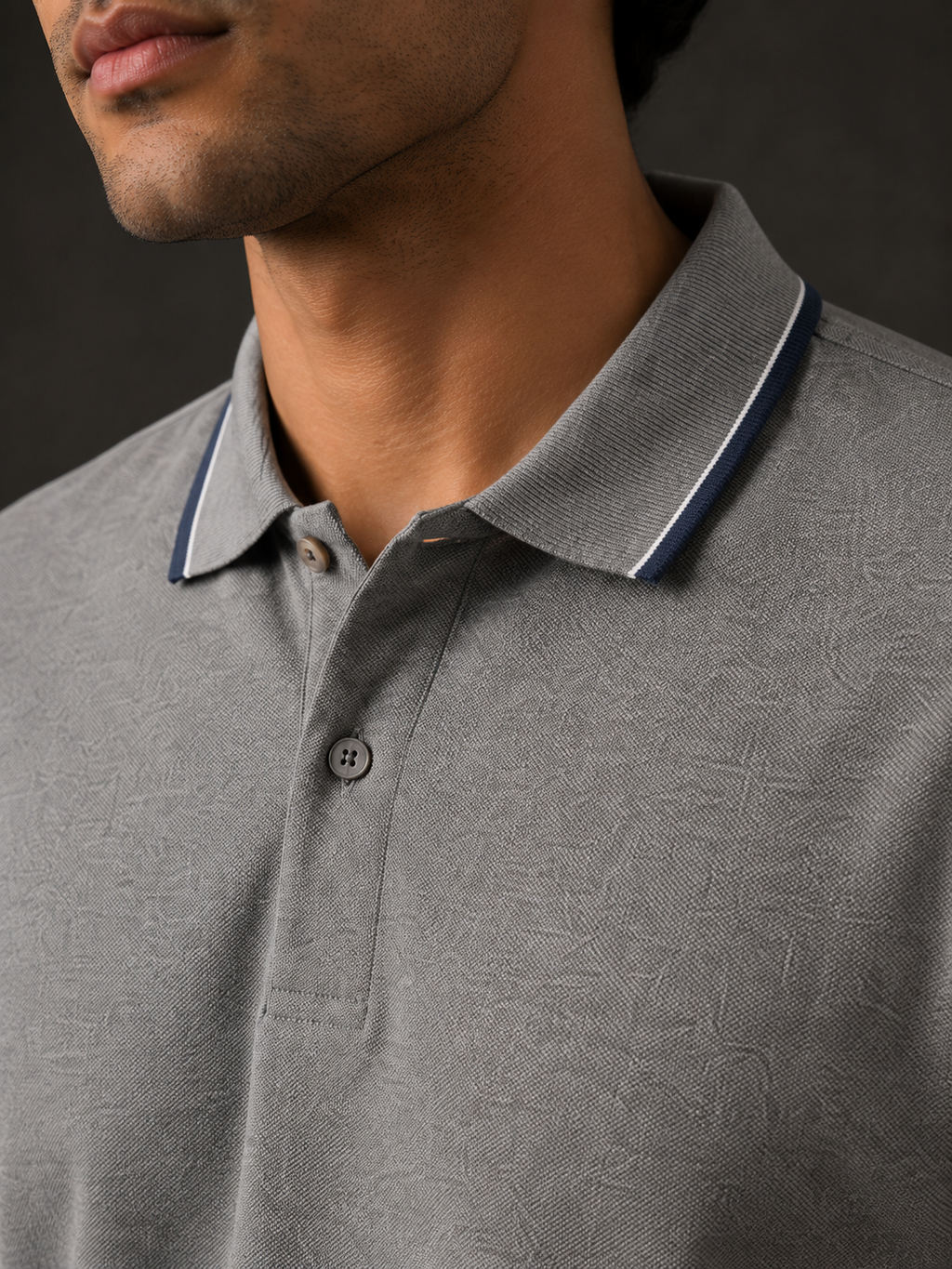 ZWURI Men’s Bird Eye Collared Polo T-Shirt