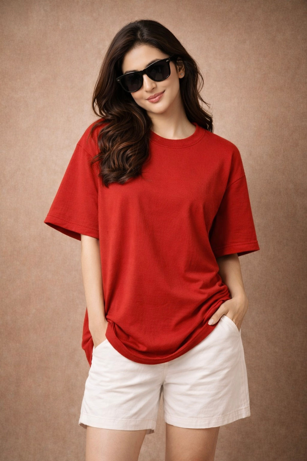 Zwuri Women Solids Oversized Tee