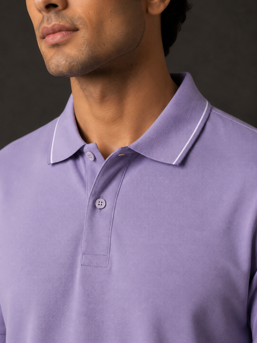 ZWURI Men’s Bird Eye Collared Polo T-Shirt