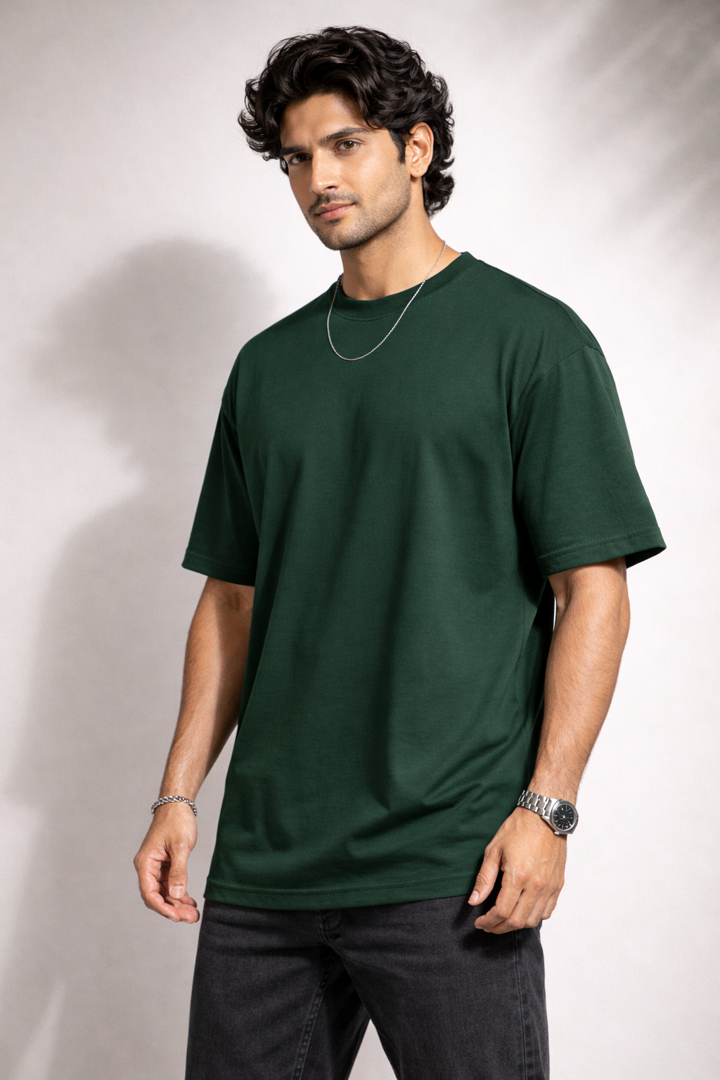 Zwuri Men Solids Oversized Tee