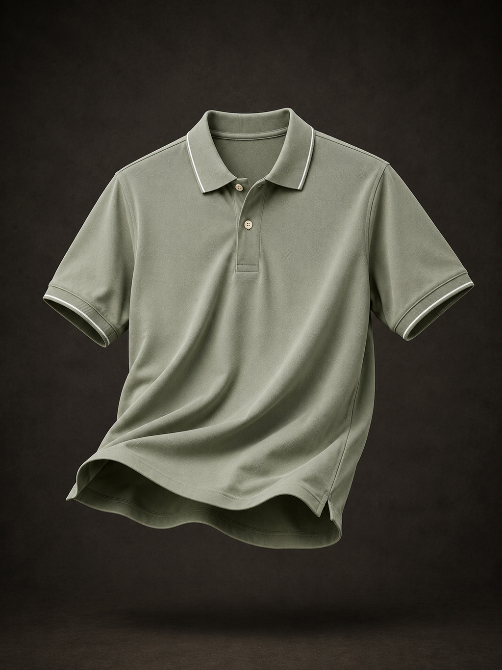 ZWURI Men’s Bird Eye Collared Polo T-Shirt