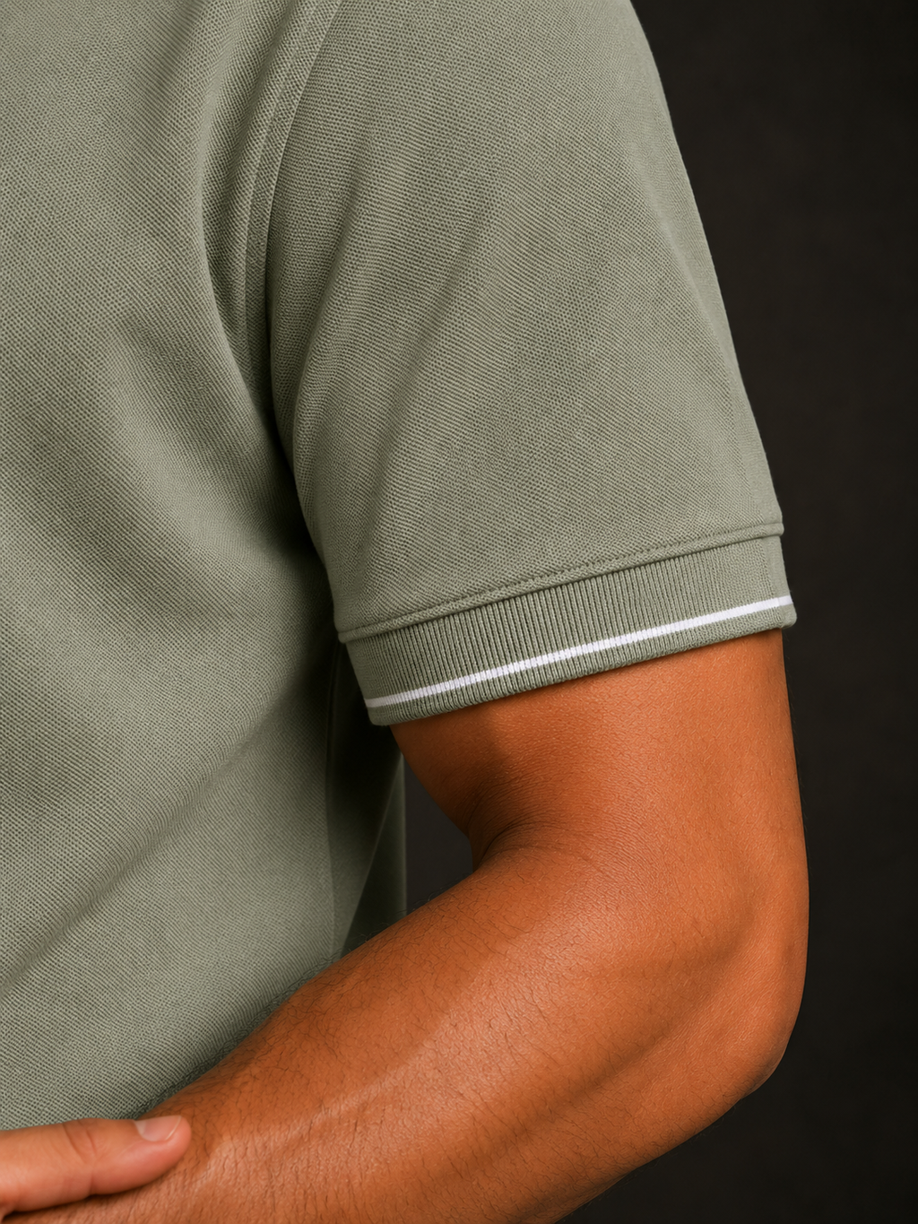 ZWURI Men’s Bird Eye Collared Polo T-Shirt