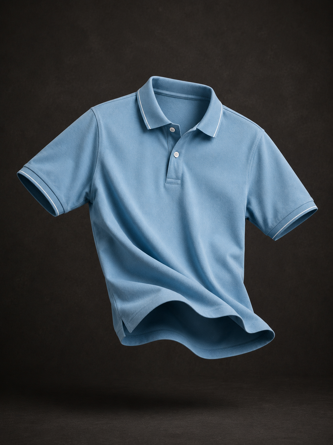 ZWURI Men’s Bird Eye Collared Polo T-Shirt