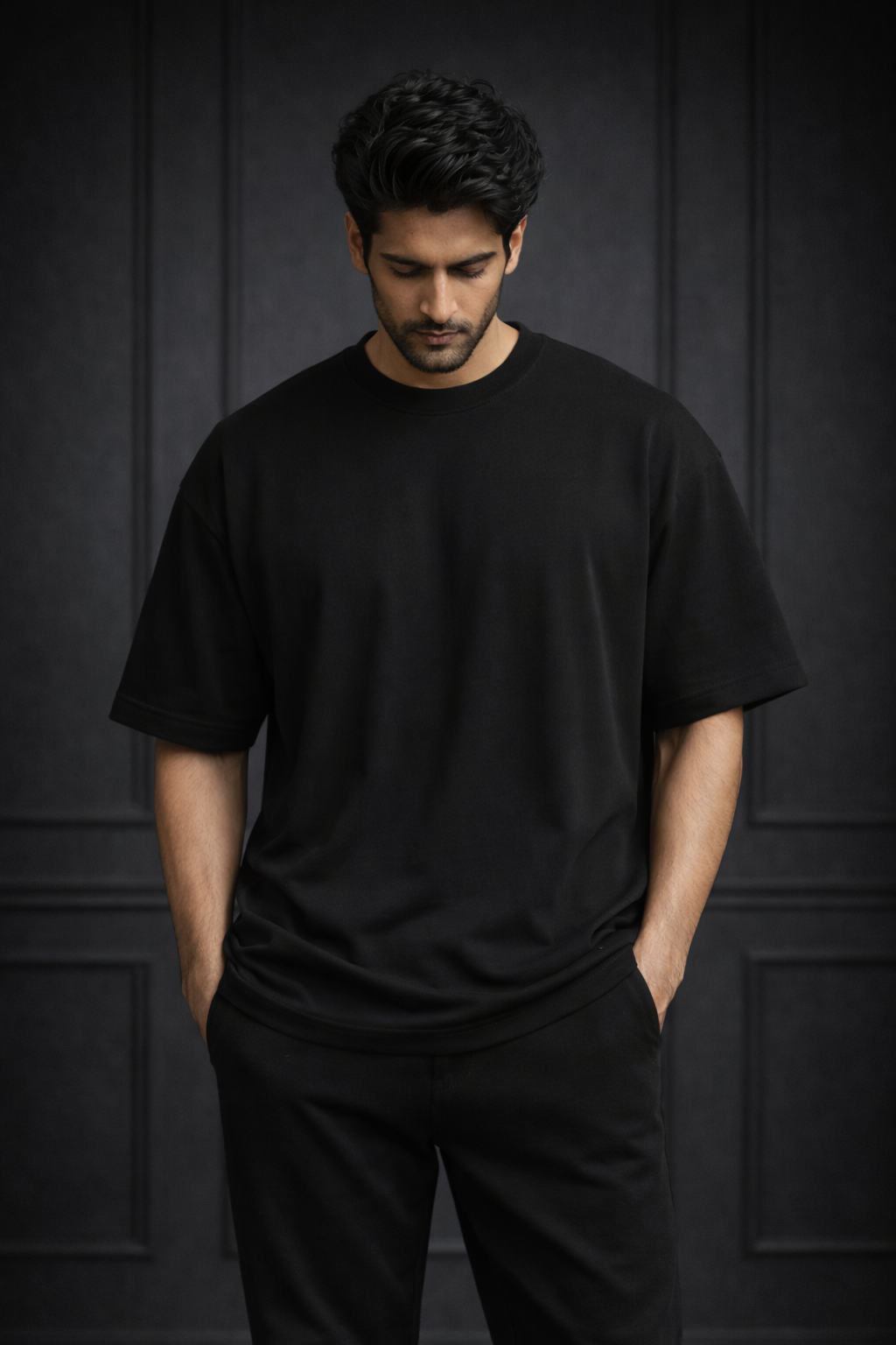 Zwuri Men Solids Oversized Tee