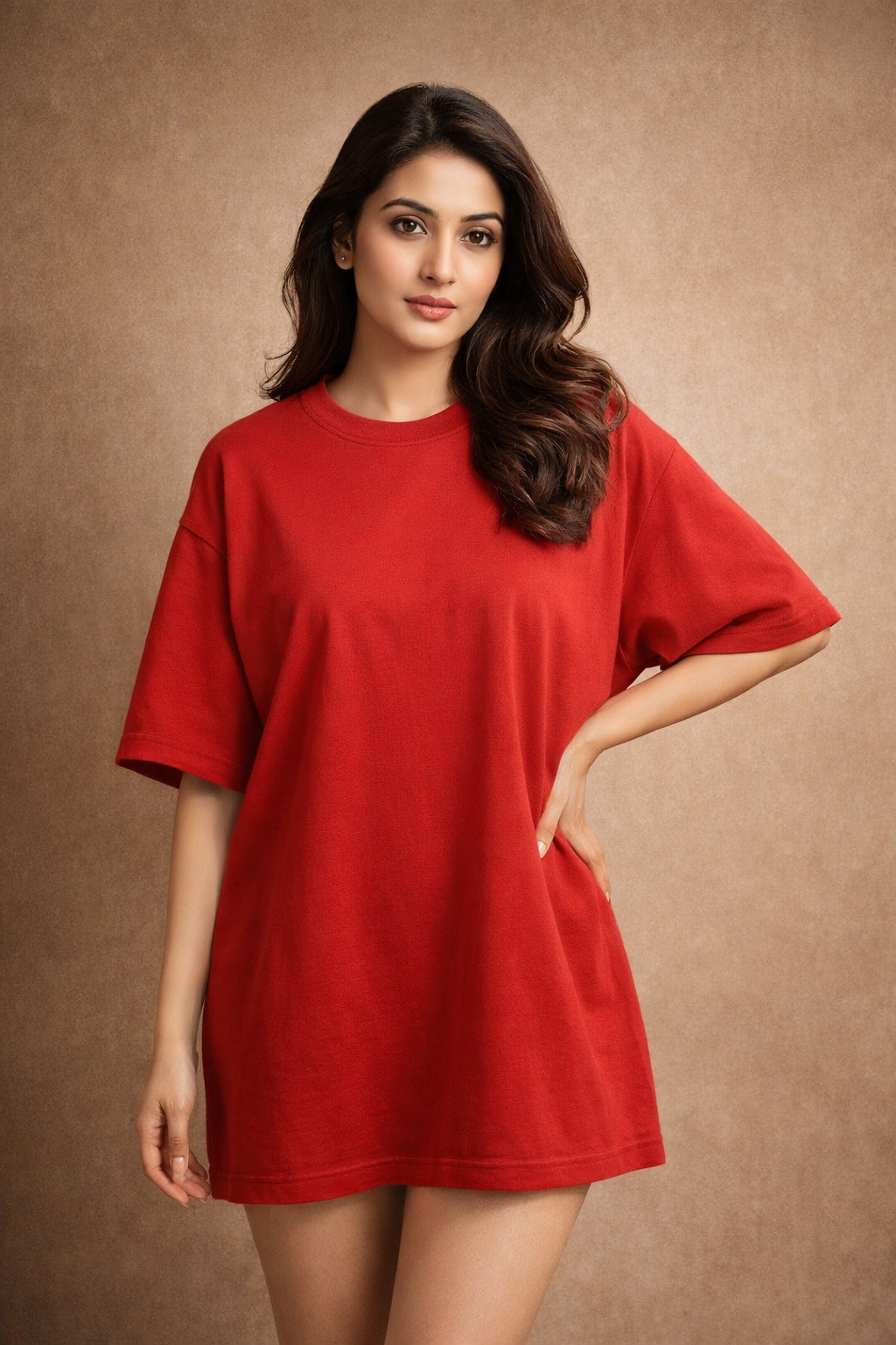 Zwuri Women Solids Oversized Tee