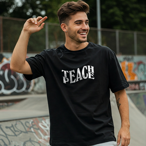 Peace Teach Oversized Tee – Spread the Word by Zwuri