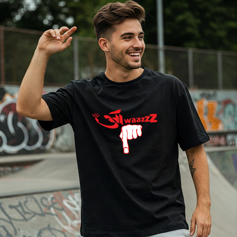 🔥 Aawaz Neeche Oversized Graphic T-Shirt For Men by Zwuri