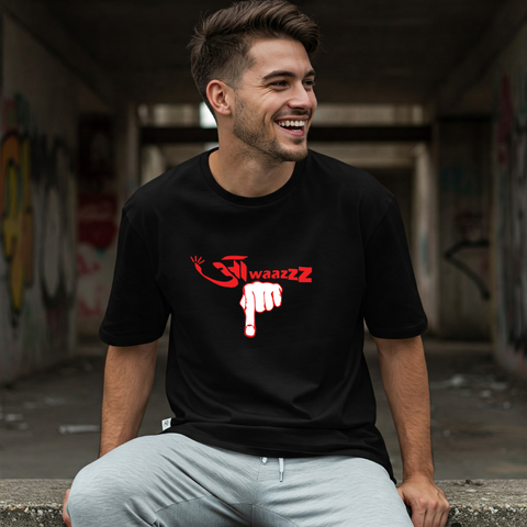 🔥 Aawaz Neeche Oversized Graphic T-Shirt For Men by Zwuri
