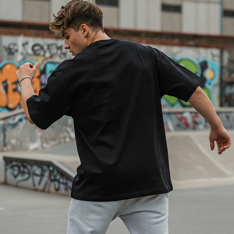 Classic Oversized Tee for Men – Crimson Red Solid & Statement-Free by Zwuri