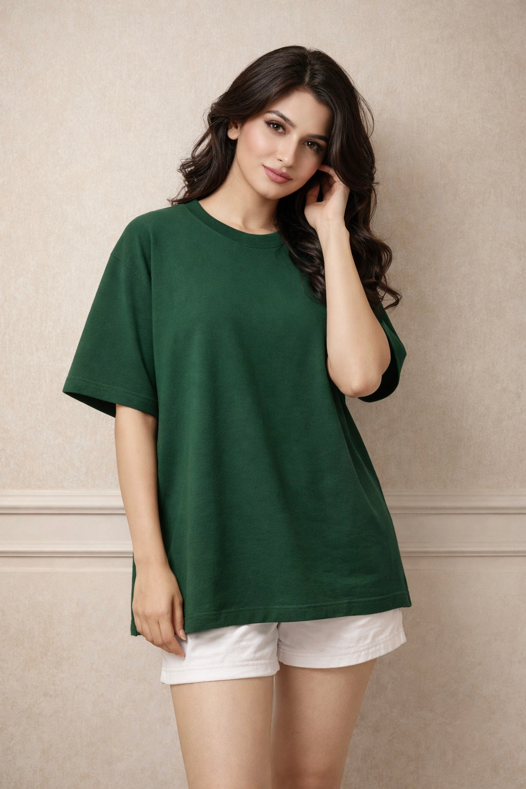 Zwuri Women Solids Oversized Tee