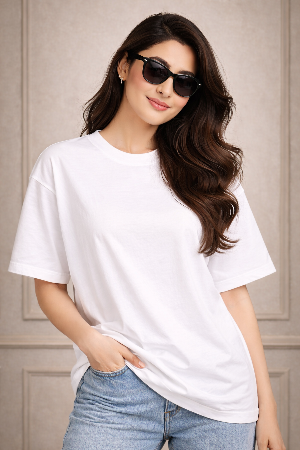Zwuri Women Solids Oversized Tee