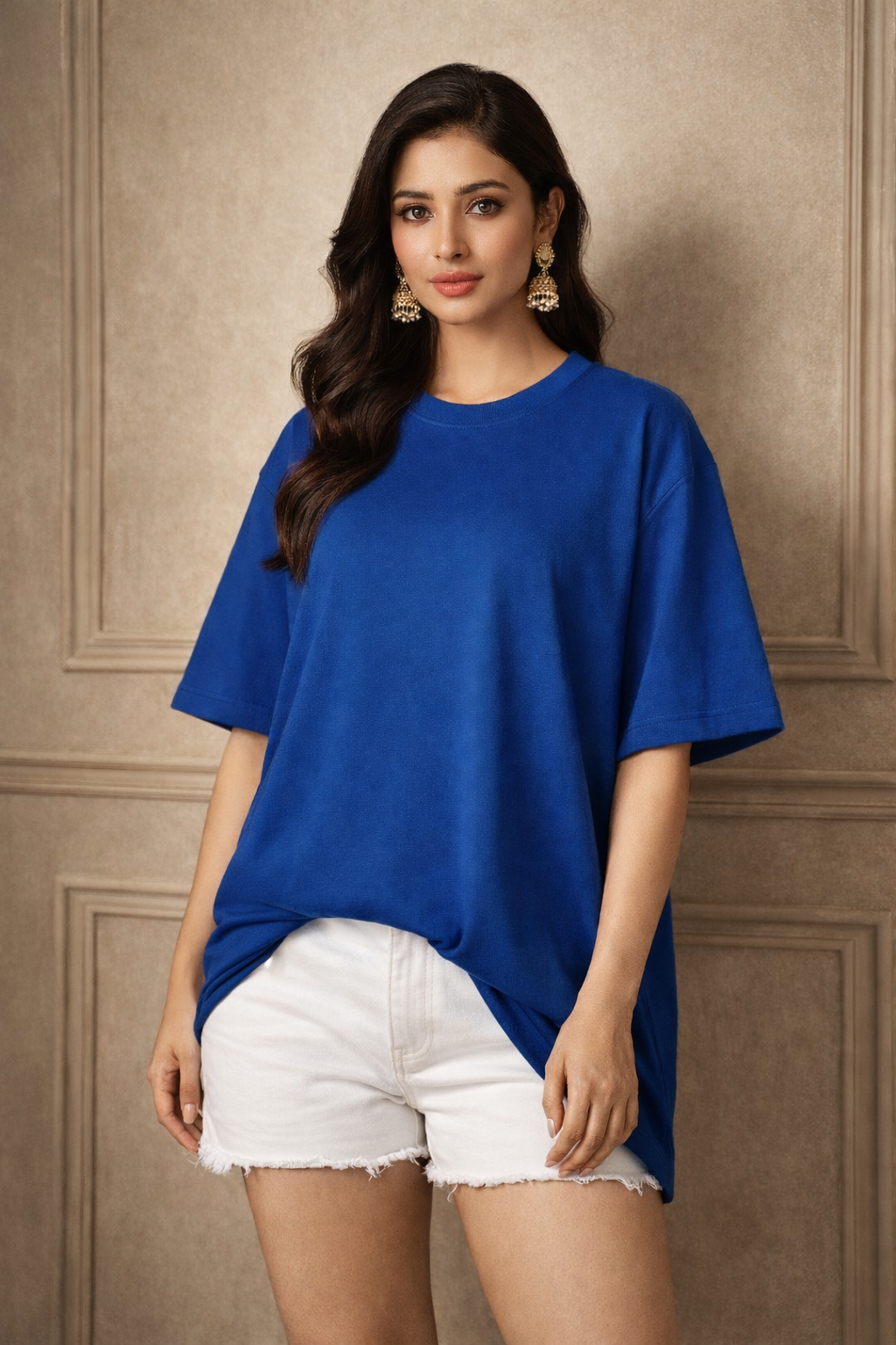 Zwuri Women Solids Oversized Tee