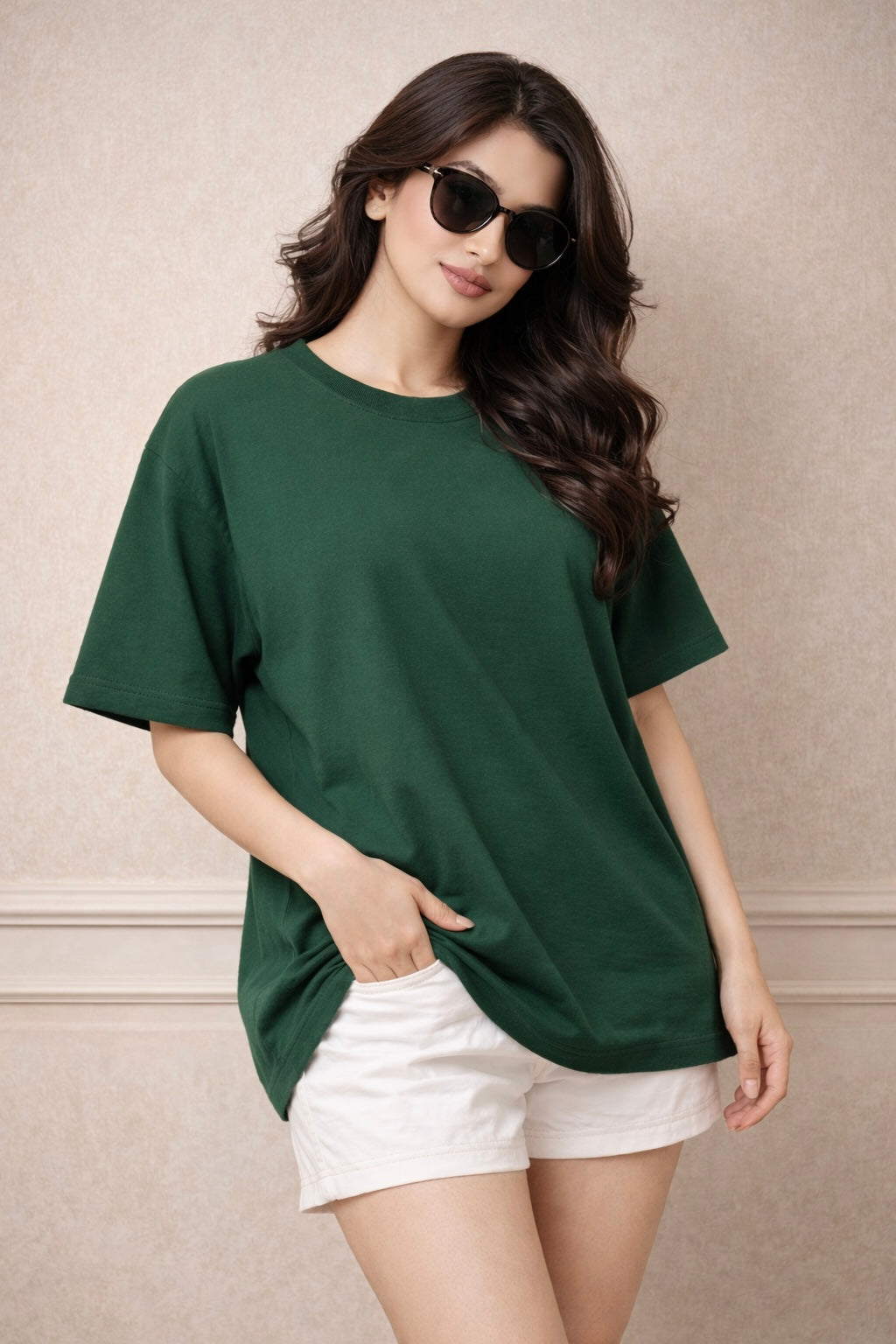 Zwuri Women Solids Oversized Tee