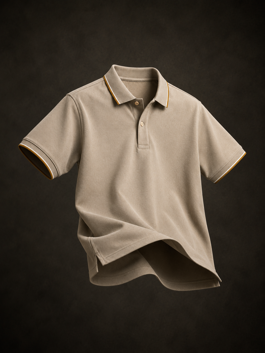 ZWURI Men’s Bird Eye Collared Polo T-Shirt
