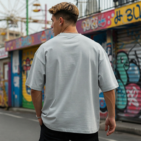Classic Oversized Tee for Men – Crimson Red Solid & Statement-Free by Zwuri
