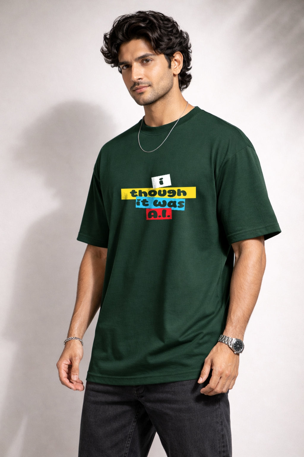 Zwuri Men It Was AI Oversized Tee