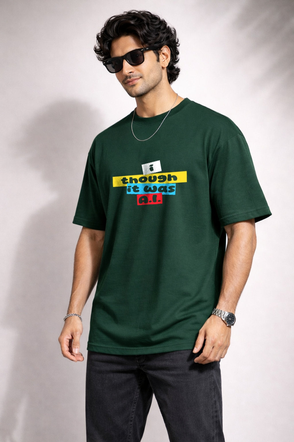 Zwuri Men It Was AI Oversized Tee