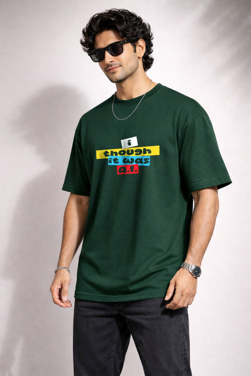 Zwuri Men It Was AI Oversized Tee