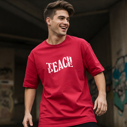 Peace Teach Oversized Tee – Spread the Word by Zwuri