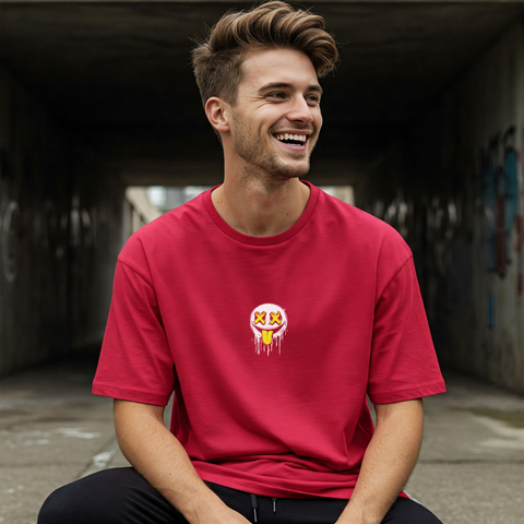 😜 Smile Drip Oversized T-Shirt for men by Zwuri