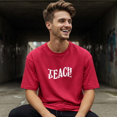 Peace Teach Oversized Tee – Spread the Word by Zwuri