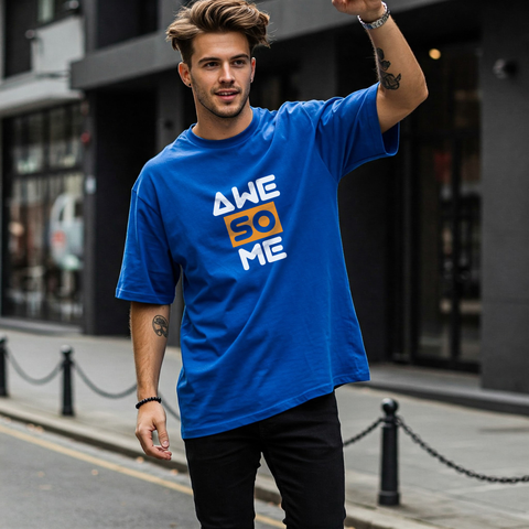 🔥 Awesome Typography Oversized T-Shirt for Men by Zwuri