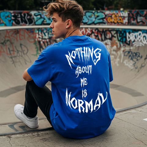 🧨 Nothing About Me Is Normal Oversized Tee for Men by Zwuri