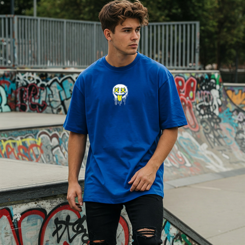 😜 Smile Drip Oversized T-Shirt for men by Zwuri