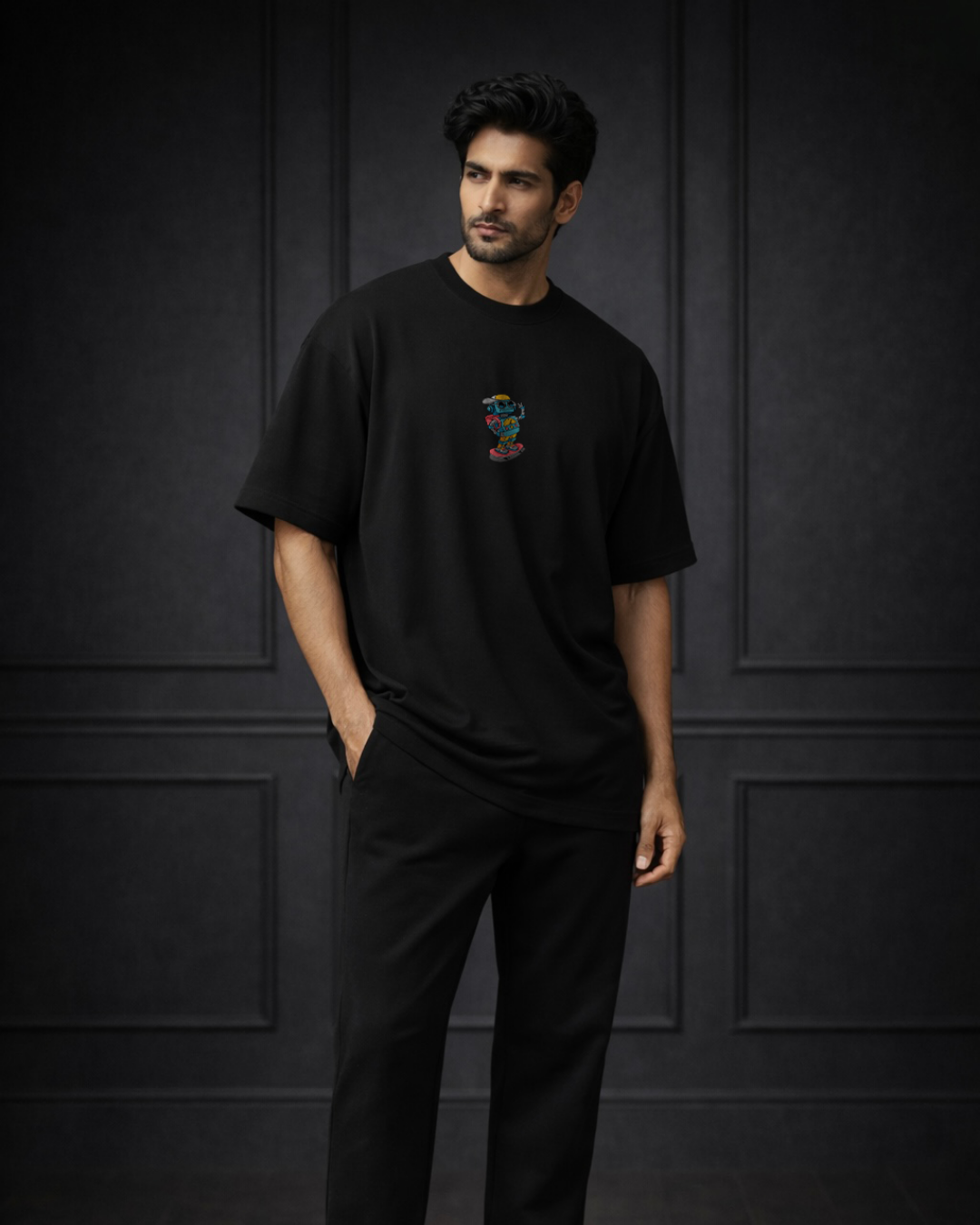 Zwuri Men Robo Skater Oversized Tee