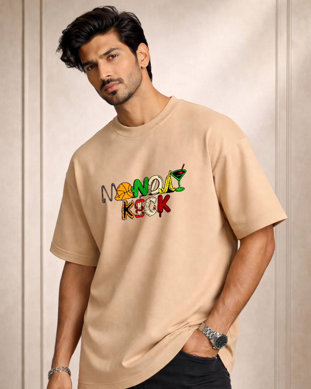 Zwuri Men Monday Kick Oversized Tee