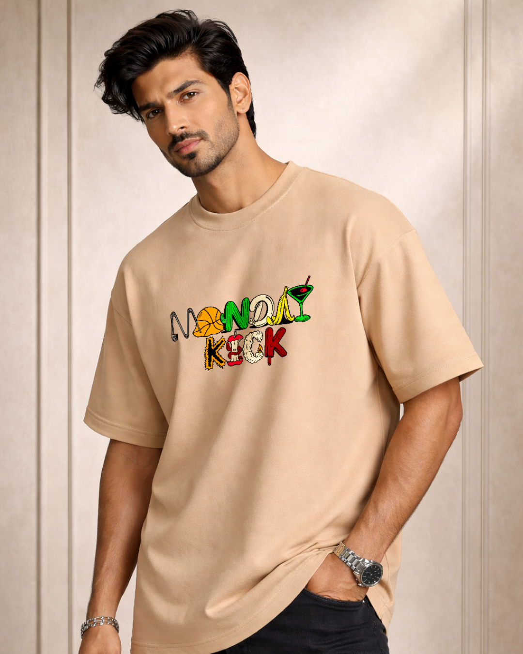 Zwuri Men Monday Kick Oversized Tee