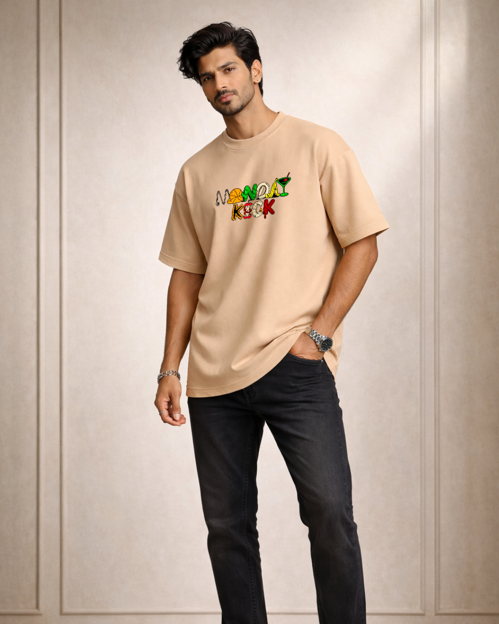 Zwuri Men Monday Kick Oversized Tee