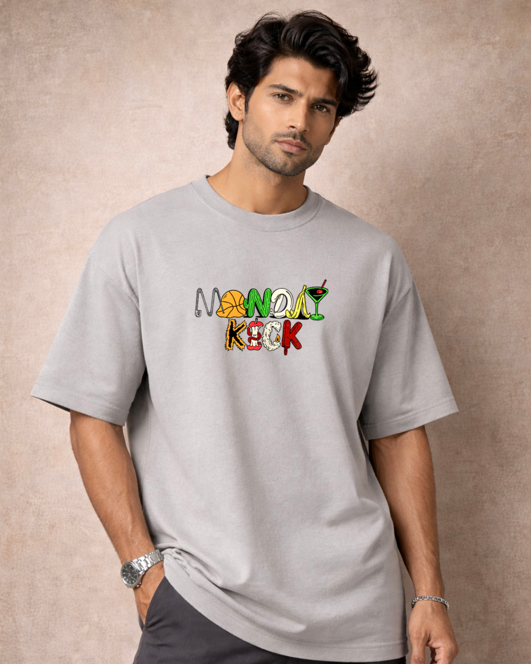 Zwuri Men Monday Kick Oversized Tee