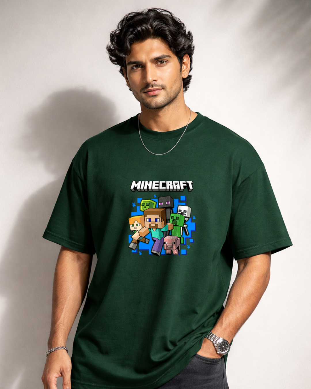 Zwuri Men Minecraft Oversized Tee