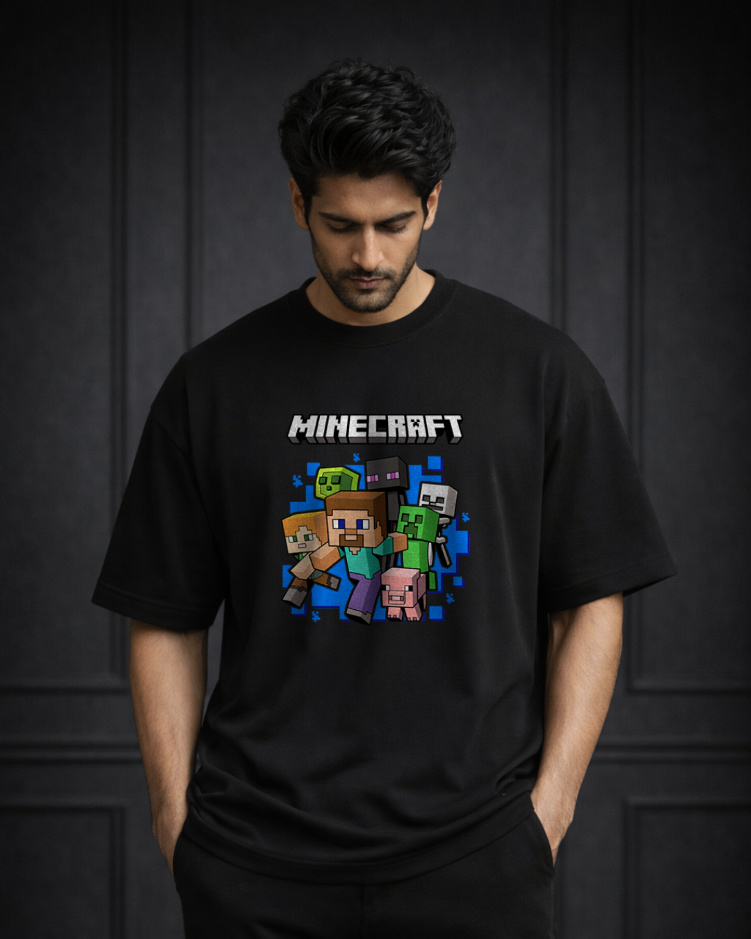Zwuri Men Minecraft Oversized Tee