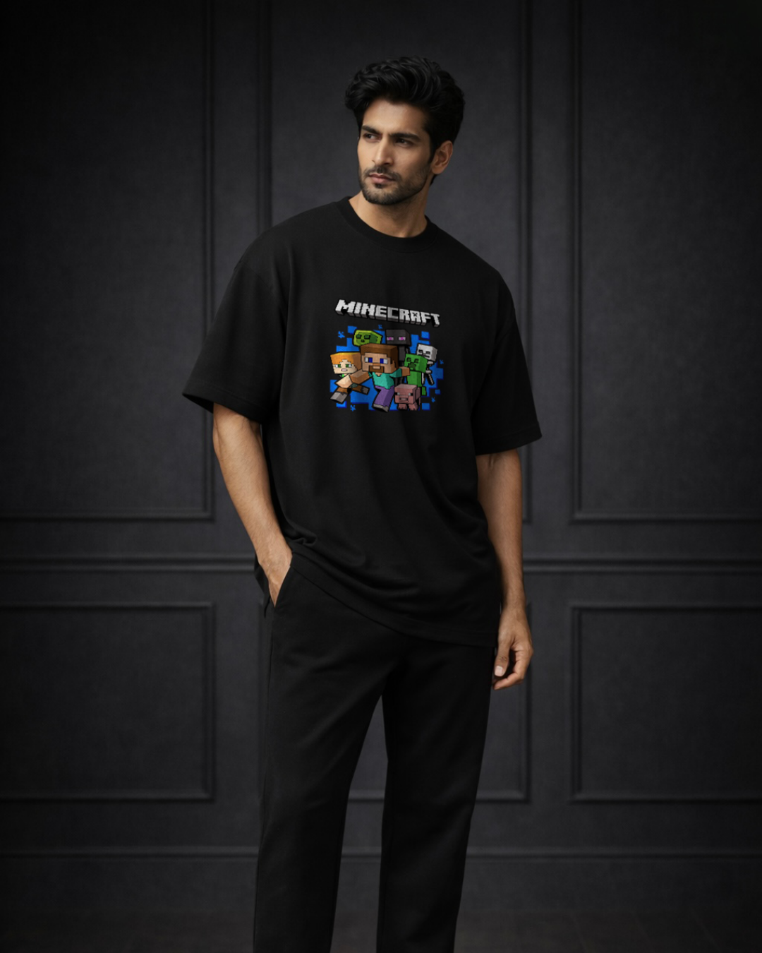 Zwuri Men Minecraft Oversized Tee