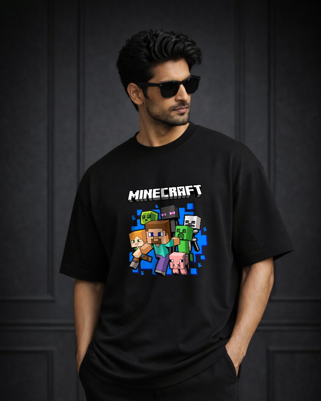 Zwuri Men Minecraft Oversized Tee