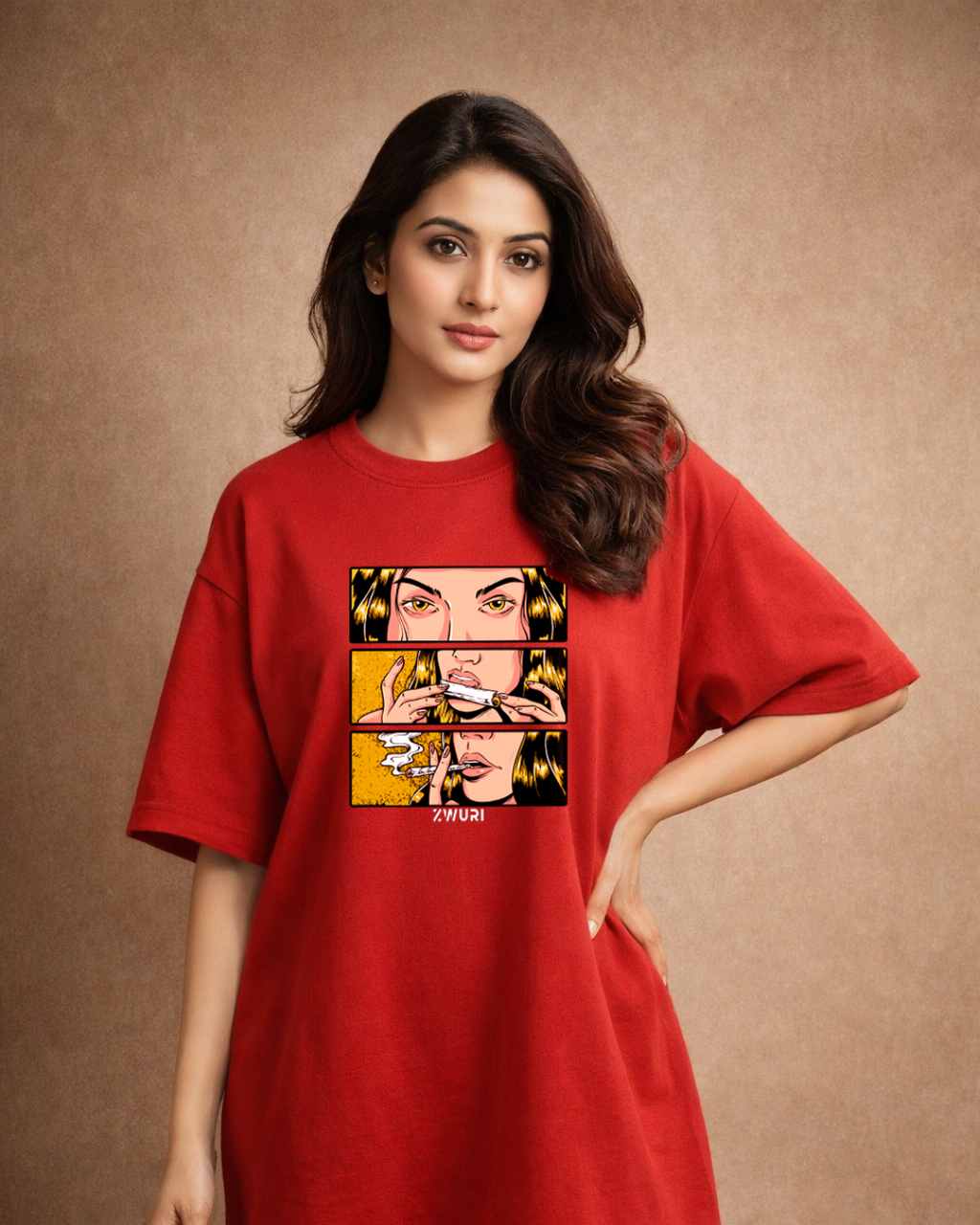 Zwuri Women Smoking Hot Oversized Tee