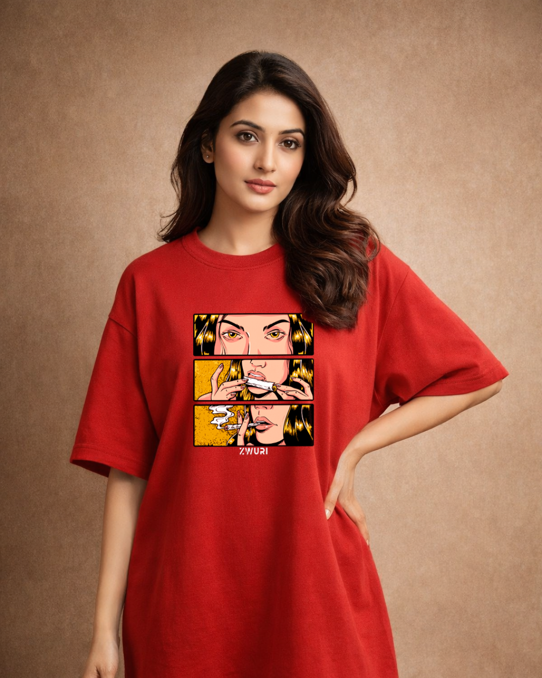 Zwuri Women Smoking Hot Oversized Tee