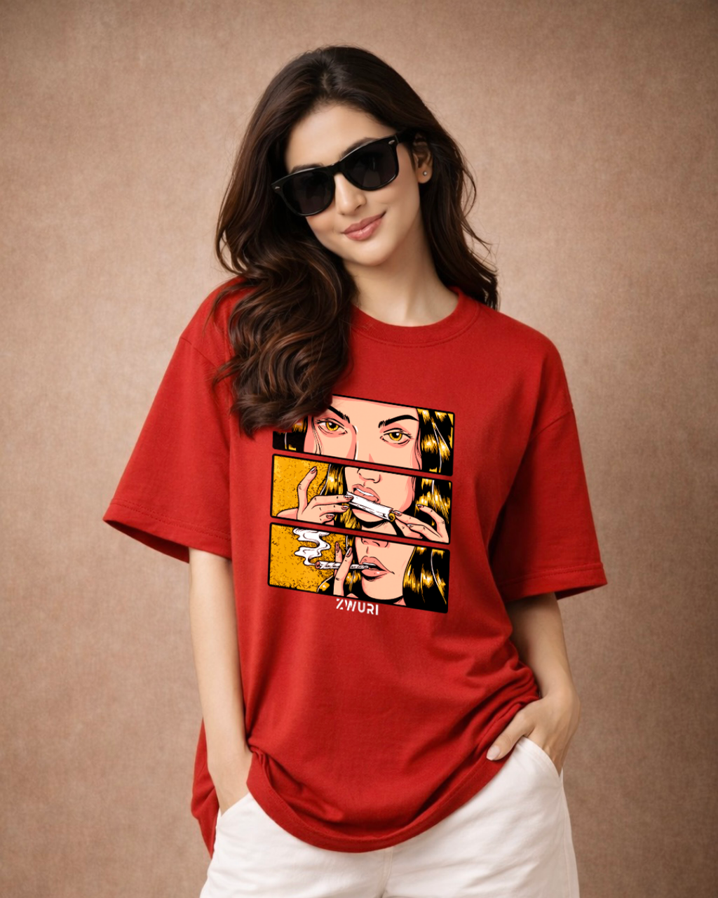 Zwuri Women Smoking Hot Oversized Tee