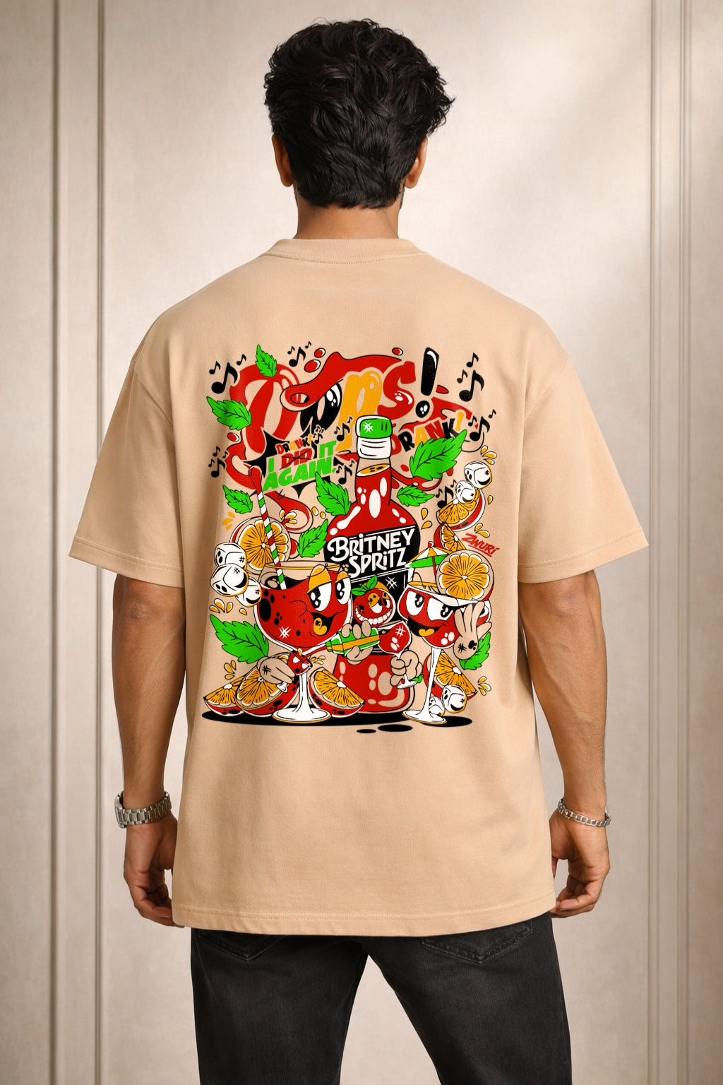 Zwuri Men Candid Edits Oversized Tee