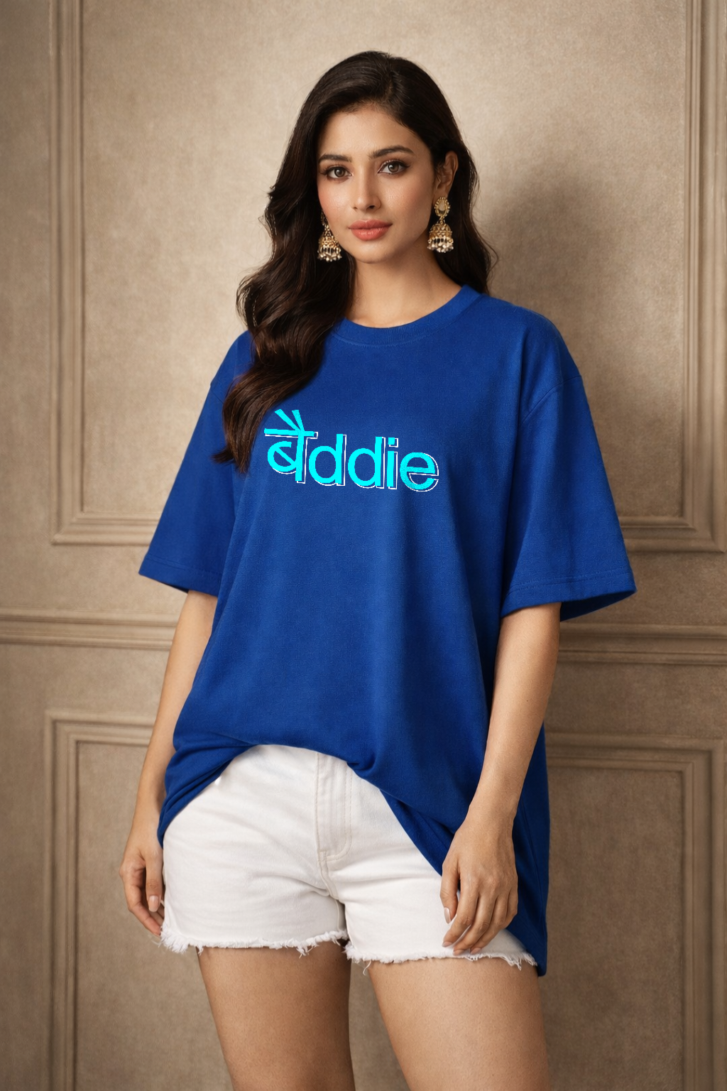 Zwuri Women Baddie Oversized Tee