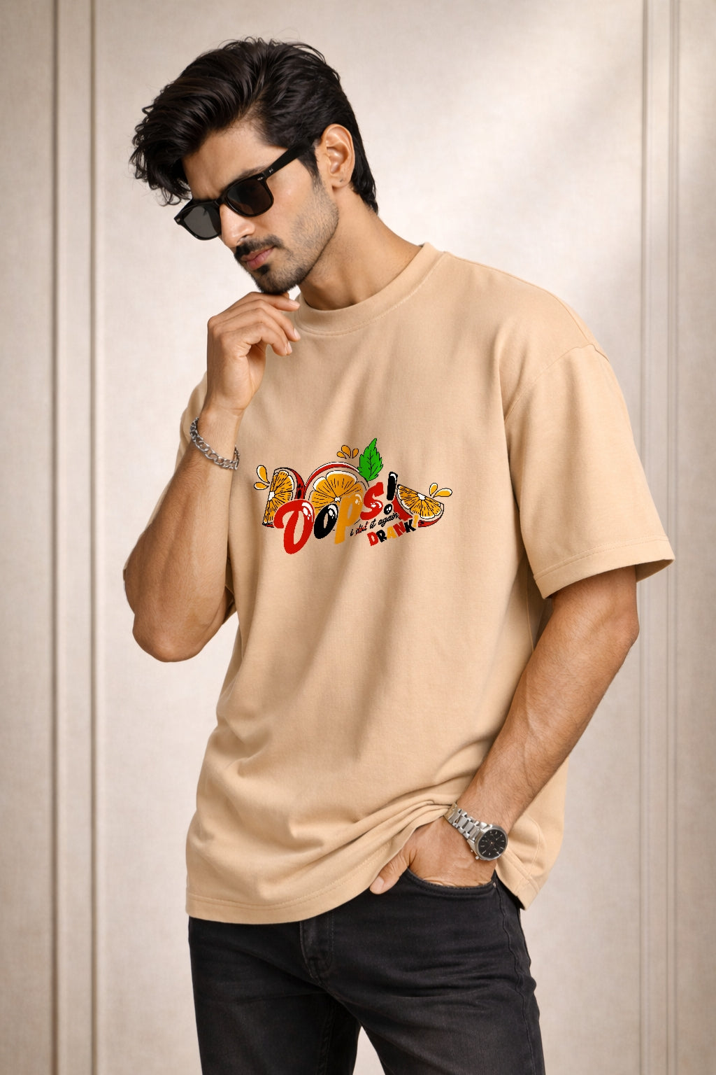 Zwuri Men Candid Edits Oversized Tee
